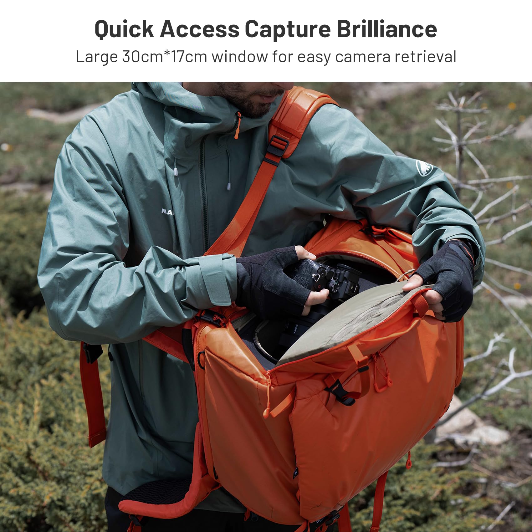 PGYTECH S Custodia Inserto Borsa Fotografica con Tracolla, Borsa Interna per Fotocamera Impermeabile e Anti-Shock con Divisori Regolabili, Custodia Protettiva per Reflex, DSLR, Mirrorless Obiettivi