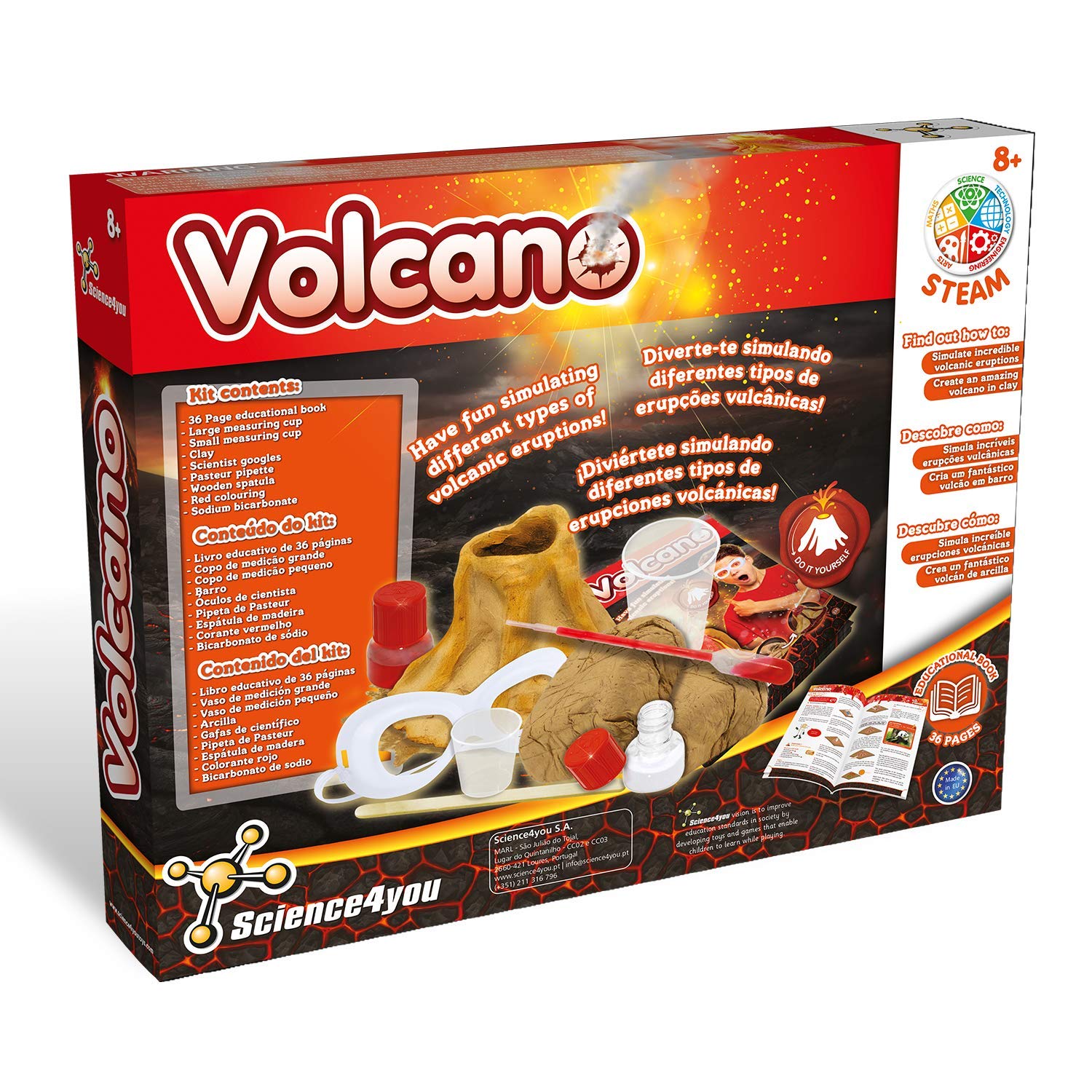 Science4you Hazte Youtuber, Kit Cientifico Para Niños +8 Años Crea Tu Canal Y Haz 13 Experimentos Con El Laboratorio De Quimica Volcan Ciencia Explosiva Juegos Educativos 1075950123 