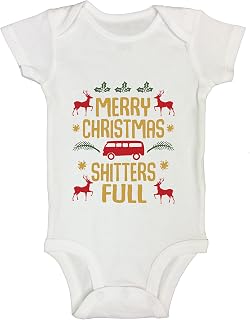 Funny Kids Bodysuit Merry Christmas Shitters Full” Winter Christmas Onesie