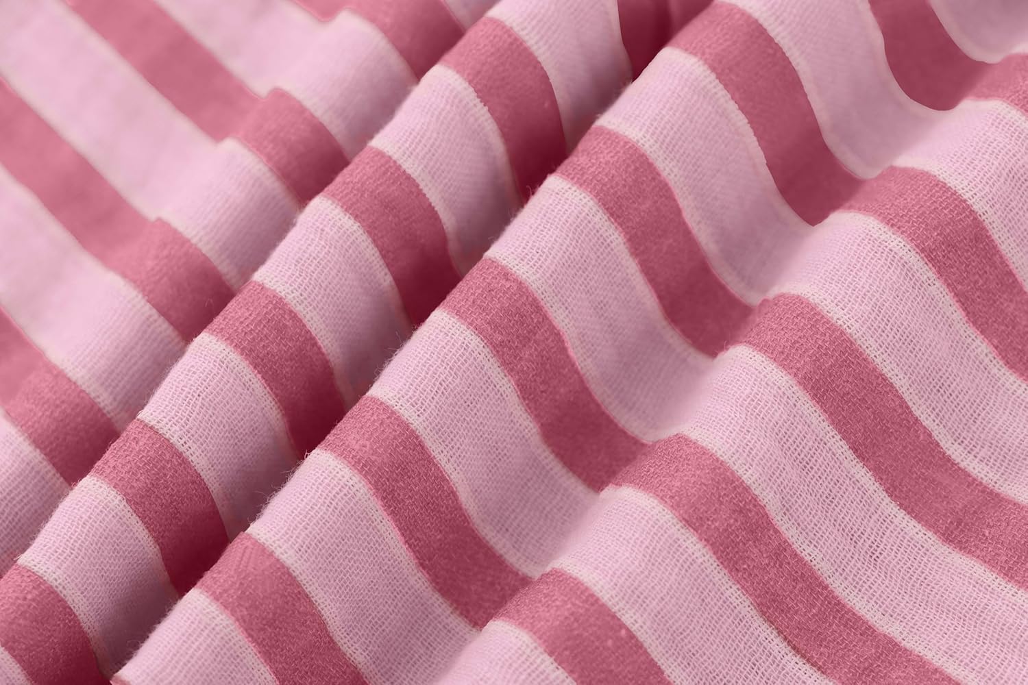 Women Summer Striped Harem Pants Casual Baggy Wide Leg Tapered Trousers Drawstring Waist Palazzo Pants with Pockets - Image 5