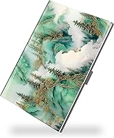 Vista 22 de Organizador delgado de metal para tarjetas de presentación, cartera profesional de bolsillo cuadrado de acero inoxidable para trabajadores