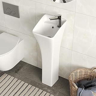 DeerValley Horizon Bathroom Pedestal Sink, 11