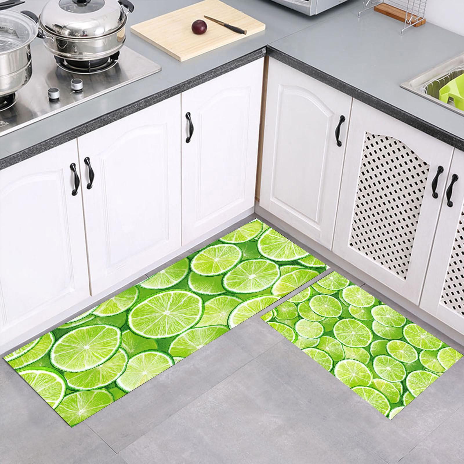 Tapis de cuisine antidérapant lavable pour cuisinette anti-fatigue lot de 2