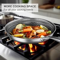 RIOVARM Rozsdamentes Acél Serpenyő Szett Indukciós Tapadásmentes Fedeles Serpenyők 20cm 26cm 30cm Wok Minden Főzőlaphoz 7