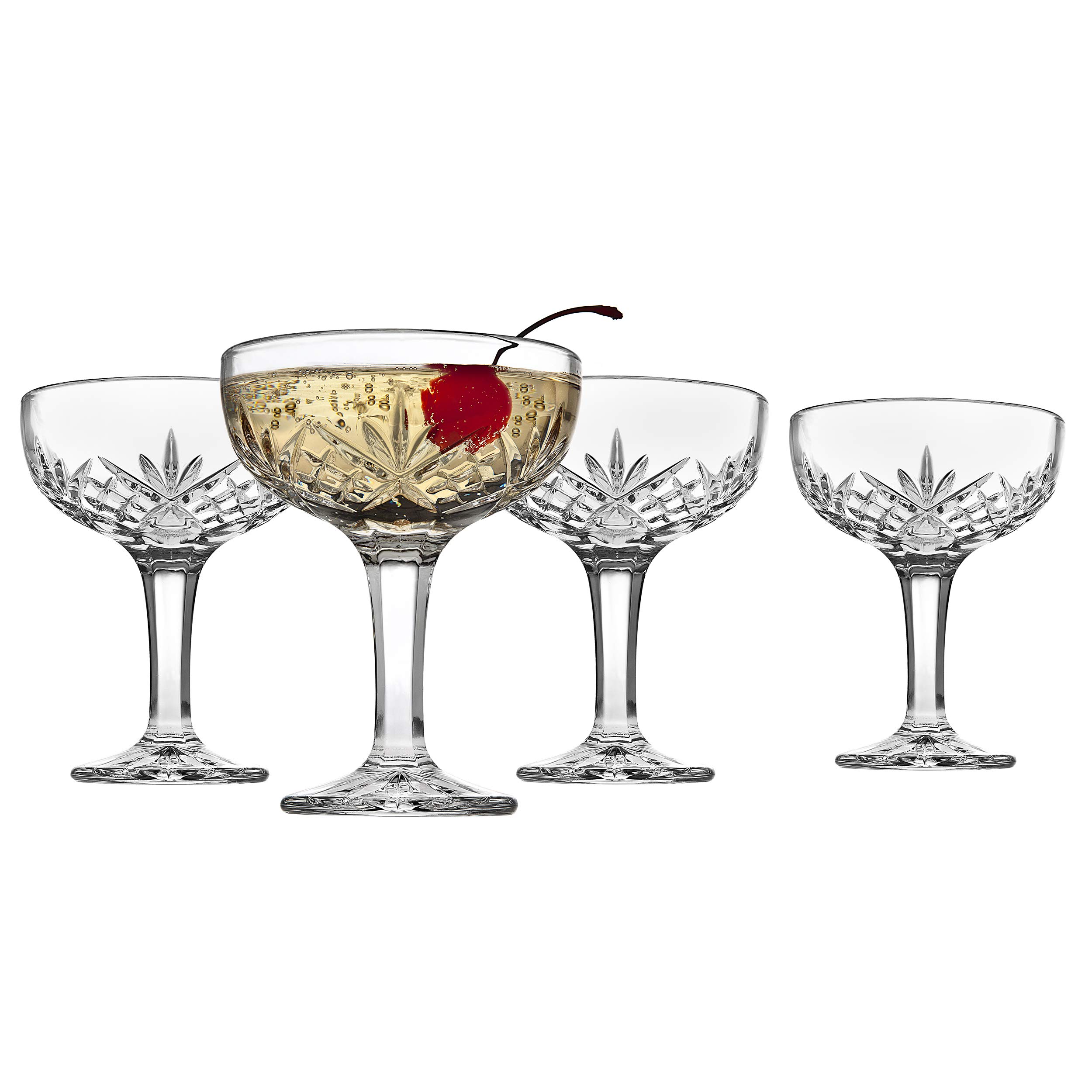 Godinger Champagne Coupe Barware Glasses - Set of 4, Dublin Crystal  Collection- Buy Online in Cayman Islands at cayman.desertcart.com.  ProductId : 208374034.