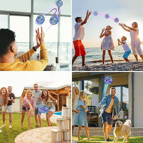 Miniatura 19 de Juguetes de orbe de bola voladora, juguete volador con forma de globo mágico Boomerang Spinner Controlador de mano, mini dron para niños y adultos