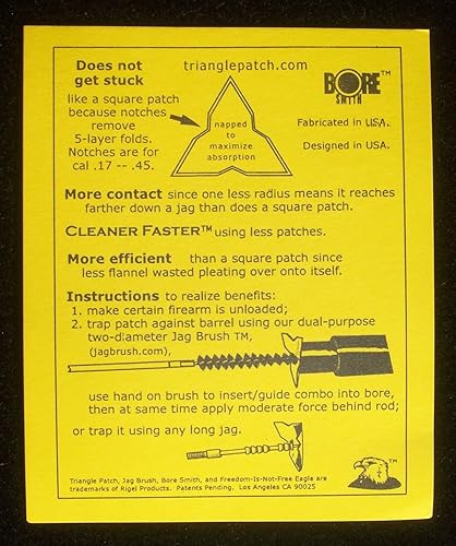 Miniatura 4 de BoreSmith Parches triangulares, escopeta, parches de limpieza prémium para pistolas