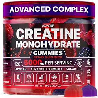 Creatine Monohydrate Gummies 5000 mg – Raspberry & BlackBerry-Flavored Complex Creatine Monohydrate for Women, Perfectfit for Vegan, Sugar-Free Pre Workout Gummies for Men & Women | 120 Creatine Chews - Amazon product rated Grade B