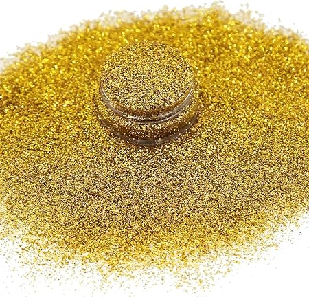 Amazon 業務用 グリッター ラメパウダー ホロ ゴールド 100g 0 2mm Glitter Factory グリッター ラメ 通販