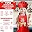 R HORSE Kid Apron and Chef Hat Set - 2Pcs Red Mini Chef Adjustable Children Kitchen Toddler Apron for Girls Boys, Funny Dress up Pretend Play Toy Birthday Gift for Kids Cooking Baking Painting