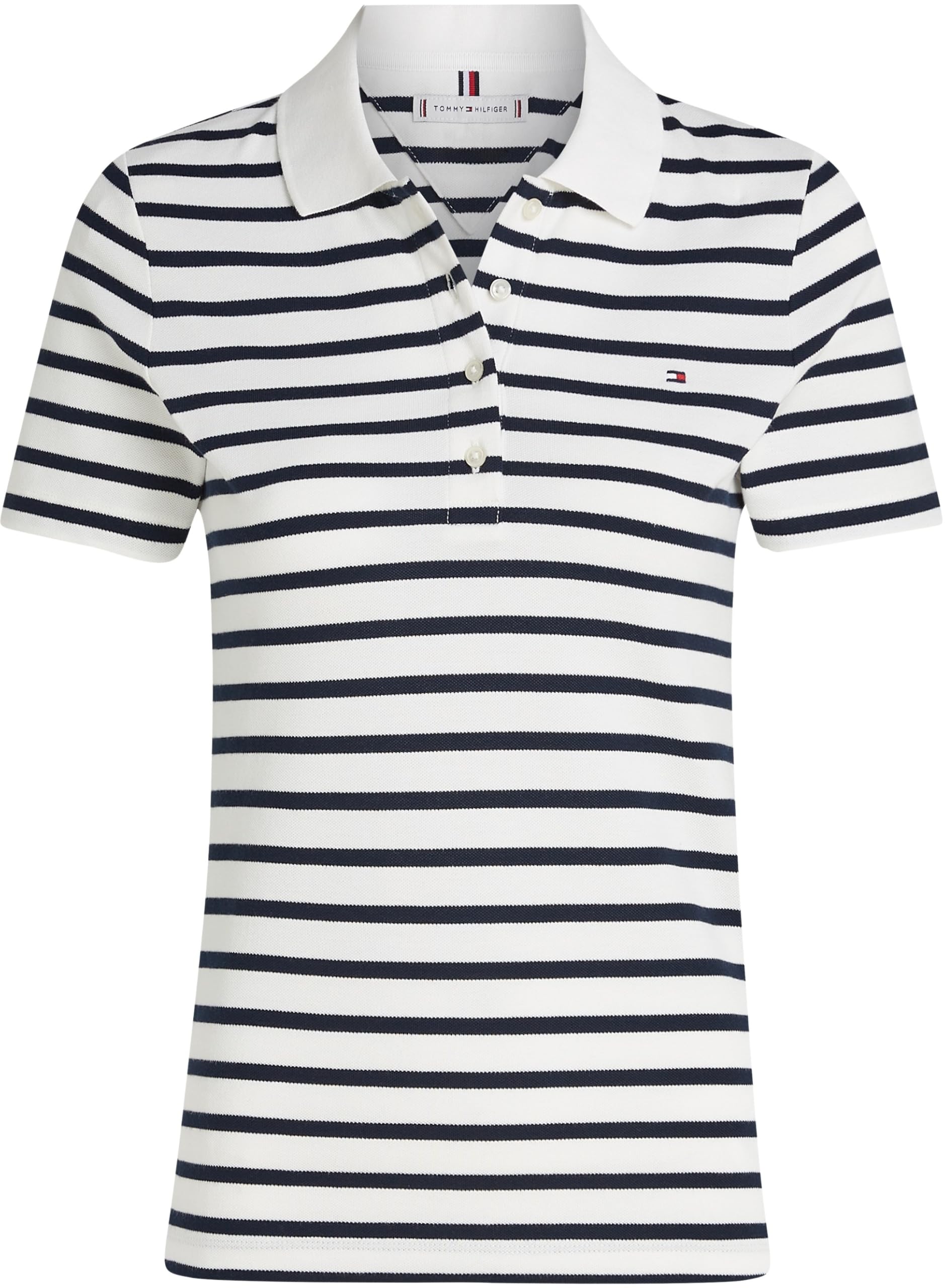 Tommy Hilfiger Damen Poloshirt Kurzarm Pique Slim Fit – Bild 3