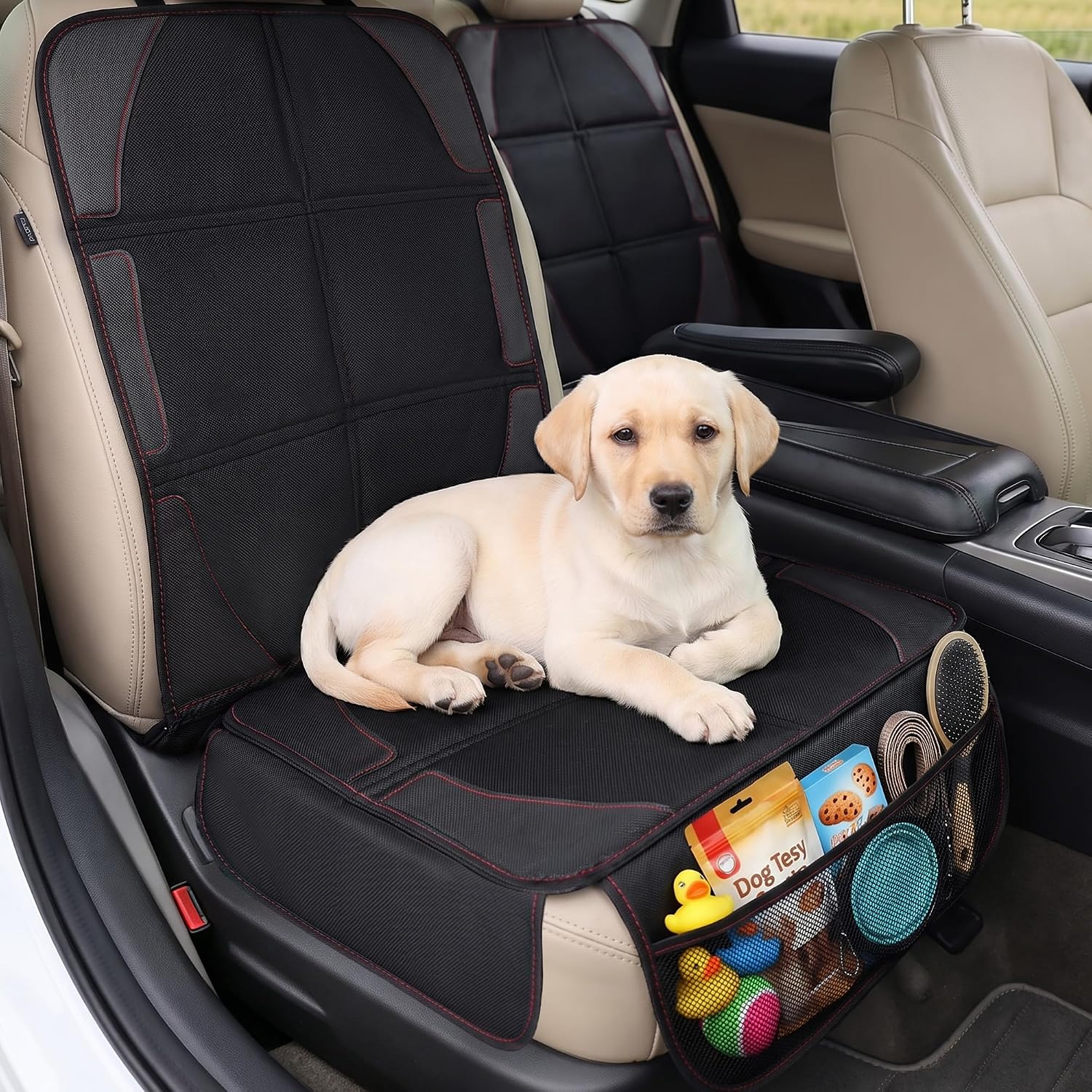 Extra-large Car Seat Protector for Child Car Seat Protector Under Baby Car Seat,Car seat Protector Car Seat Waterproof Cover Universal Durable for Dog Vehicles,Thick Pad,Anti Slip Backing (2 PCS)