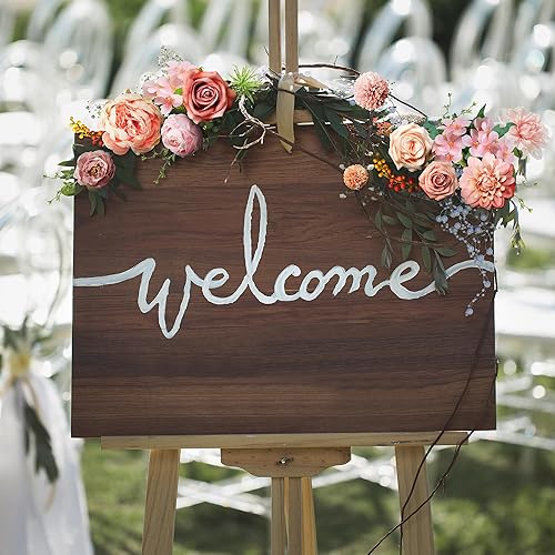 Miniatura 4 de YZXZM Caja combinada de flores artificiales, mezcla de flores de espuma de seda falsa con tallo de alambre, ramo de novia, boda, fiesta, decoración