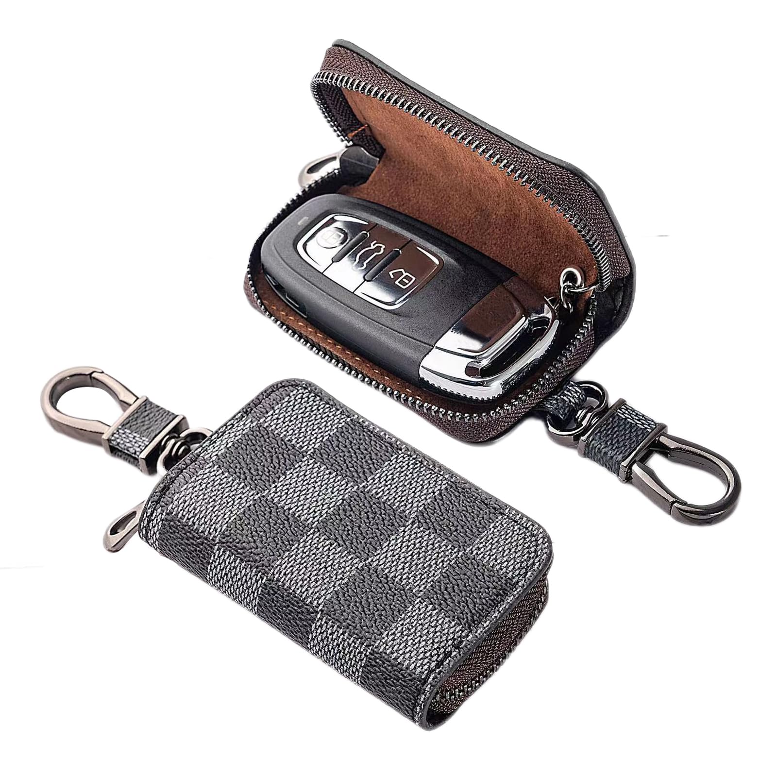 Sonwaha Llavero Moto, Sonwada Porta Chaves Carro Llavero Cuero Funda Llavesllavero Monedero Organizador de Llaves Organizador Llaves Llavero Cartera para Varias Llaves de Coche o Moto