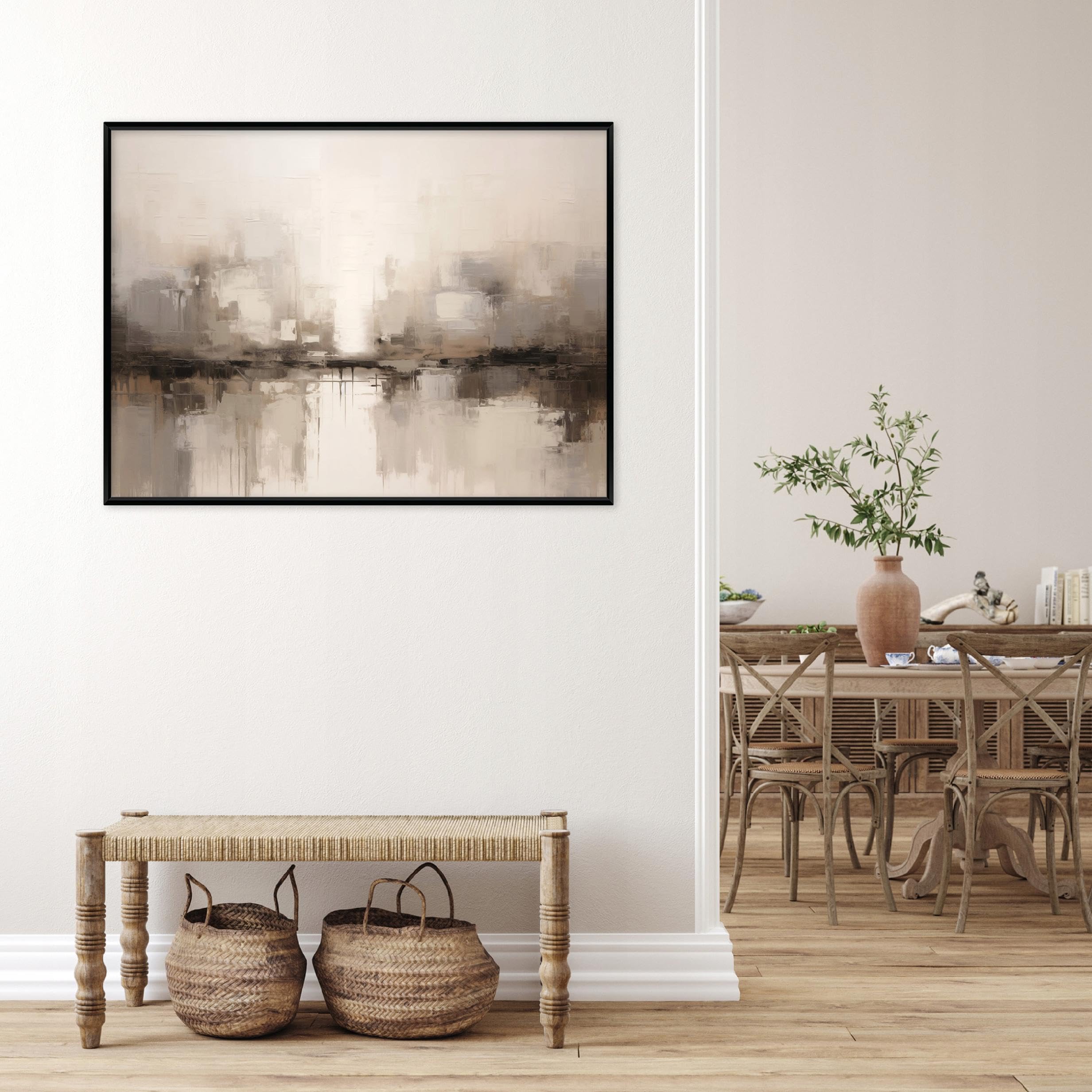 WallArena Leinwand Bilder Abstraktion 120 x 80 cm | Format: 120 x 80 cm (BxH) - einteilig auf Canvas Leinwand mit Rahmen. Das, Aufhängefertig: Das moderne Wandbild ist