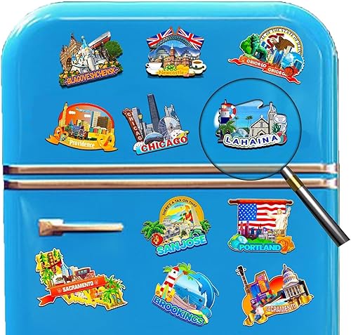 Miniatura 4 de Lahaina - Imán de madera para nevera, diseño de Hawaii, Estados Unidos, 3D, para viajes, coleccionables, recuerdos, decoración hecha a mano -2680