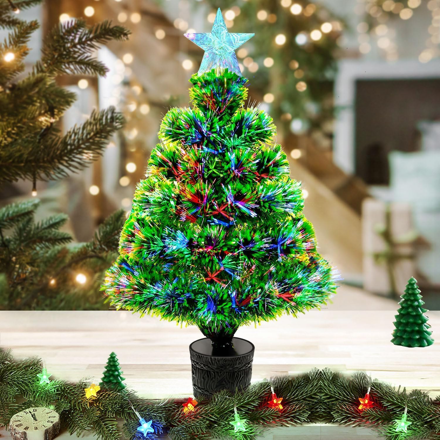 New Christmas Tree XMas Tree Fiber Optic Color Changing Multi Colour