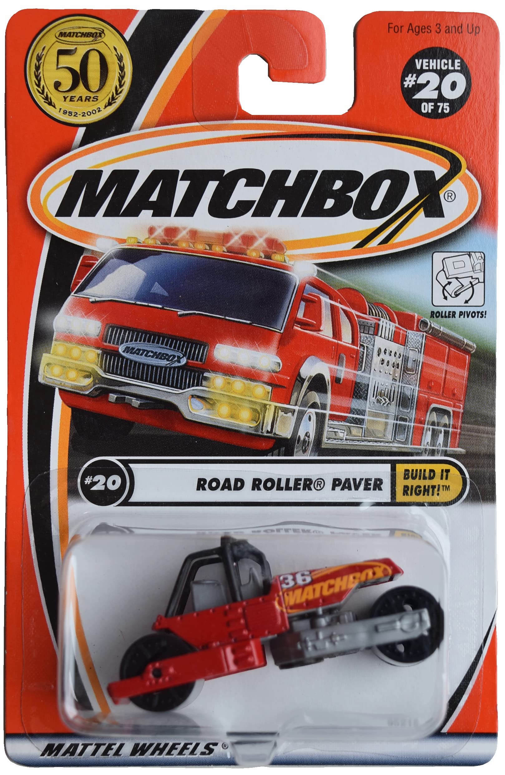 Matchbox Road Roller Paver, Build it Right #20