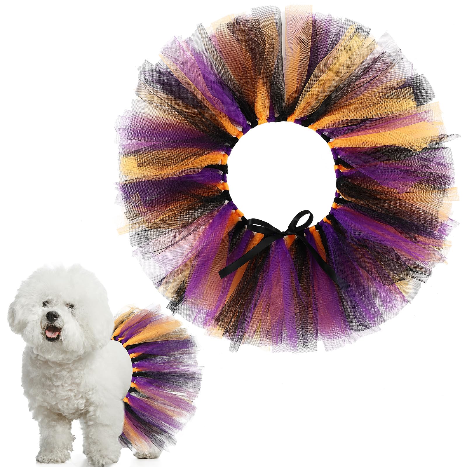Locmeo Dog Tutu Tulle Tutu for Dogs Small Large Medium Puppy Dress Ballerina Costume Skirt for Holiday Puppy Cats Bunny Pet Outfit Birthday Wedding