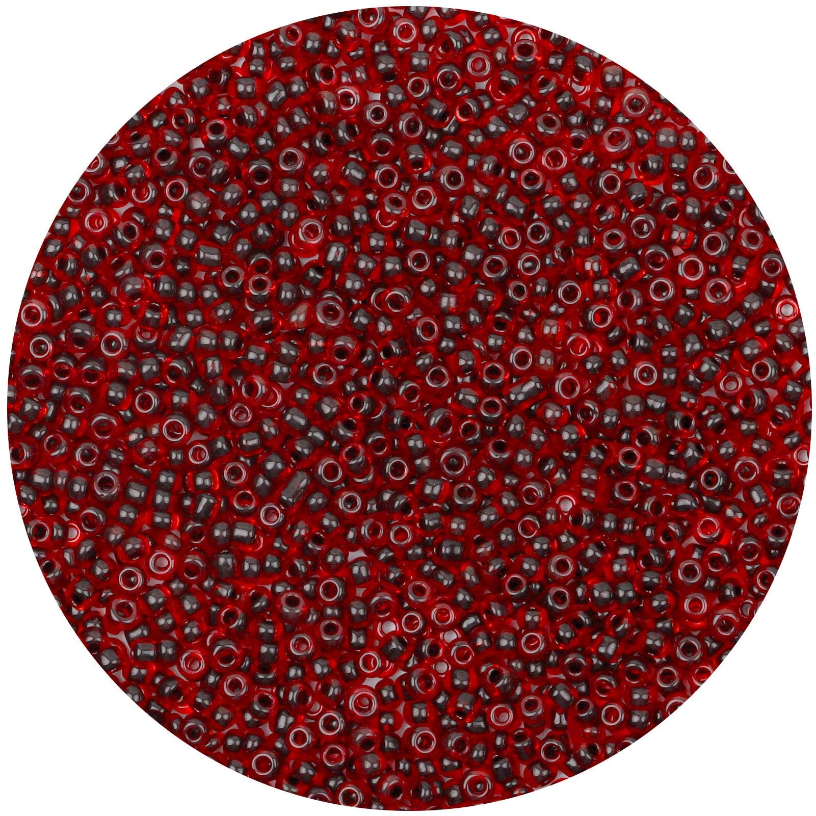 5000 Stück 3mm Rocailles Perlen Weinrot für Armbänder,Round Kleine Glasperlen für Schmuckherstellung, DIY Halskette Ohrring Schlüsselanhänger