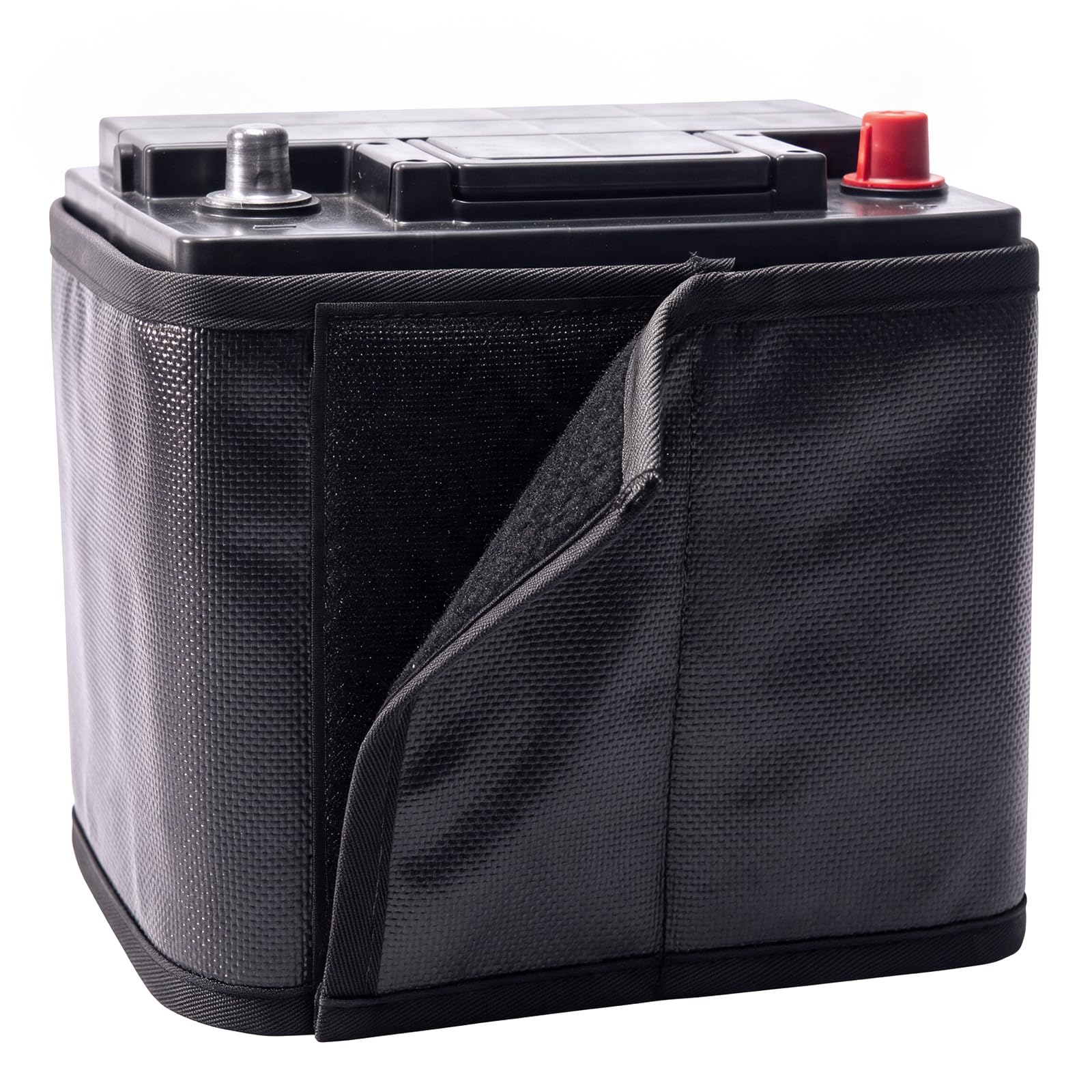 Heat Shield Battery Blanket with Hook & Loop, Battery Wrap | Silicone Fabric & Aluminum F…