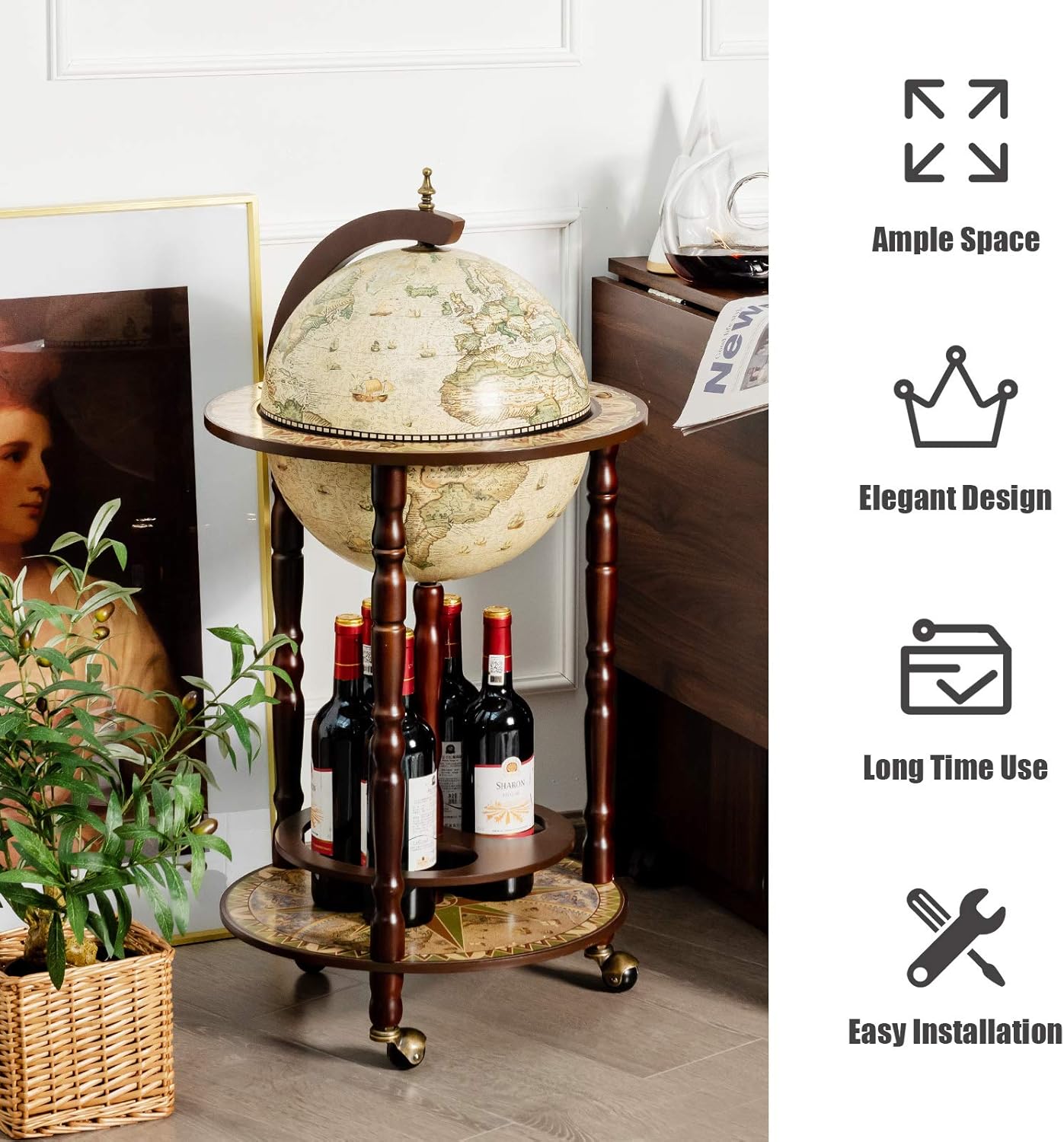 16th Century Italian ReplicaWood Globe Bar Cart 23 814ajDUW2qL. AC SL1500