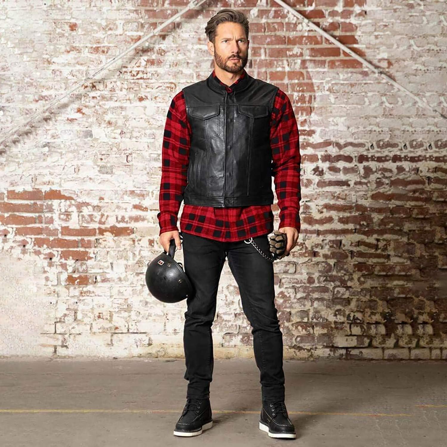 motorcycle flannel jacket