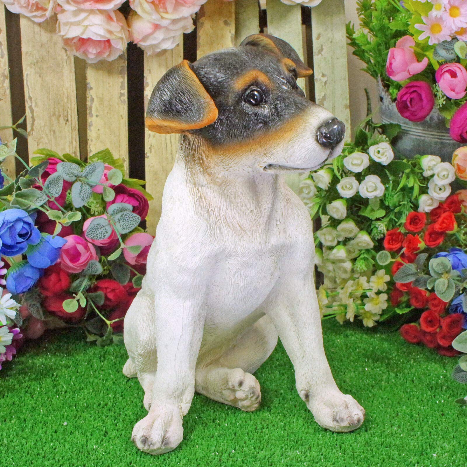 Lifelike Sitting Dog Garden Planter Rust Resin Home Decor Animal Ornament Storage Holder Gift New (Jack Russell Terrier)