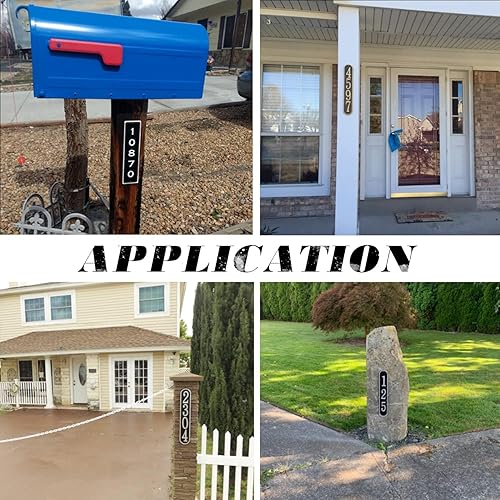 Miniatura 26 de Placa de dirección acrílica personalizada, letrero de dirección horizontal, utilizado para casa, puerta, calle o buzón Hengkuan-2