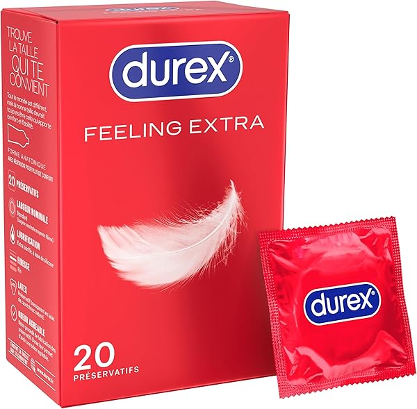 Durex Feeling Extra Préservatifs fins et lubrifiés