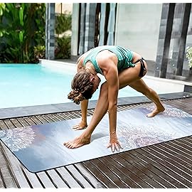 nuveti Yoga Mat Print Extra Thick TPE Non Slip Fitness Exercise Mat with Carrying Bag,72x24 Extra Thick 6MM Exercise & Workout Mat for Yoga, Pilates Fitness and Floor Exercises