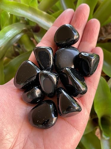 Miniatura 8 de Piedras pulidas de obsidiana negra al por mayor, piedra de obsidiana negra pulida, cristales curativos de obsidiana negra (obsidiana negra, 1 libra)