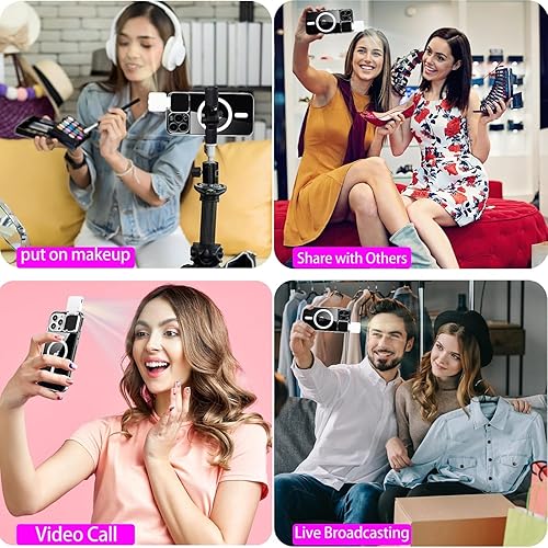 Miniatura 3 de Funda con luz LED para selfie para iPhone 12 Pro Max, funda iluminada, recargable, compatible con maquillaje en vivo, TikTok, video, selfie