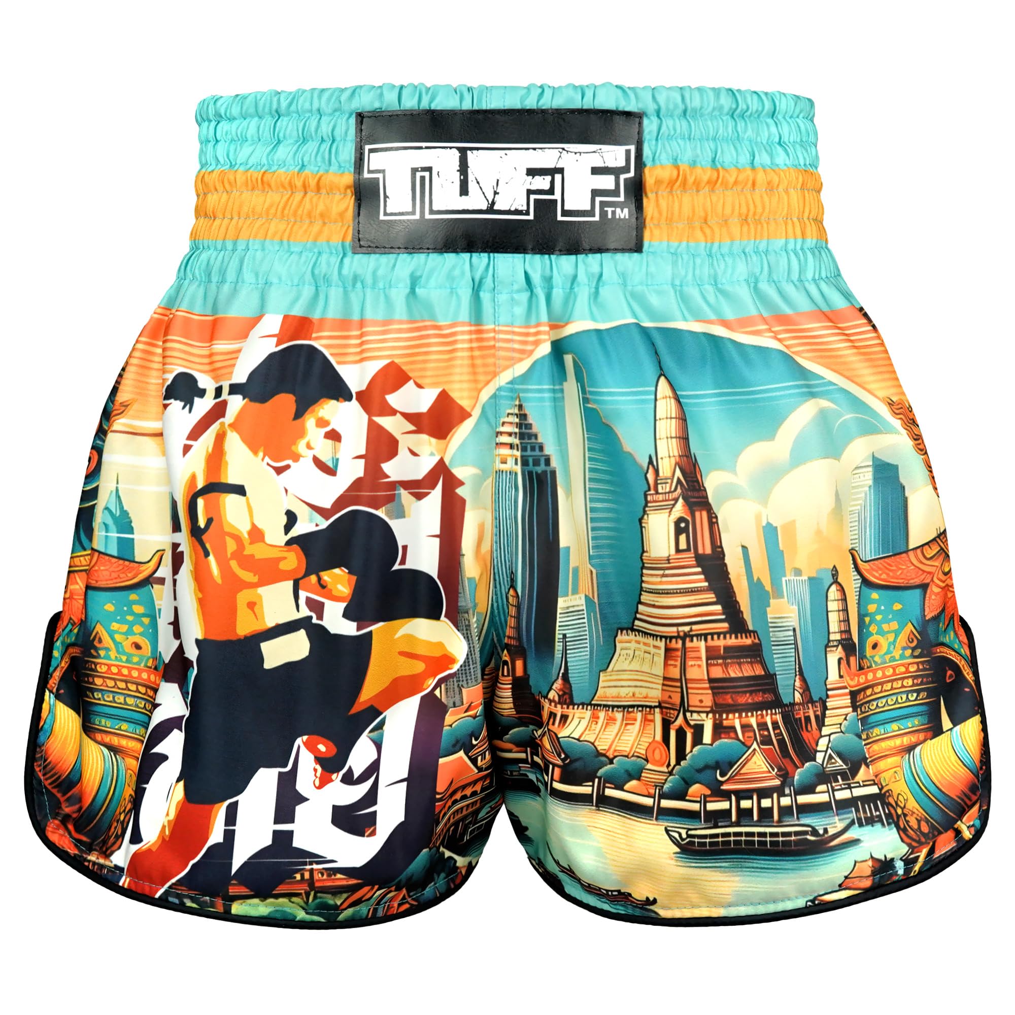 Tuff Sport Muay Thai Boxing Shorts Retro Shorts Classic Slim Cut MMA Kickboxing Workout Set Training