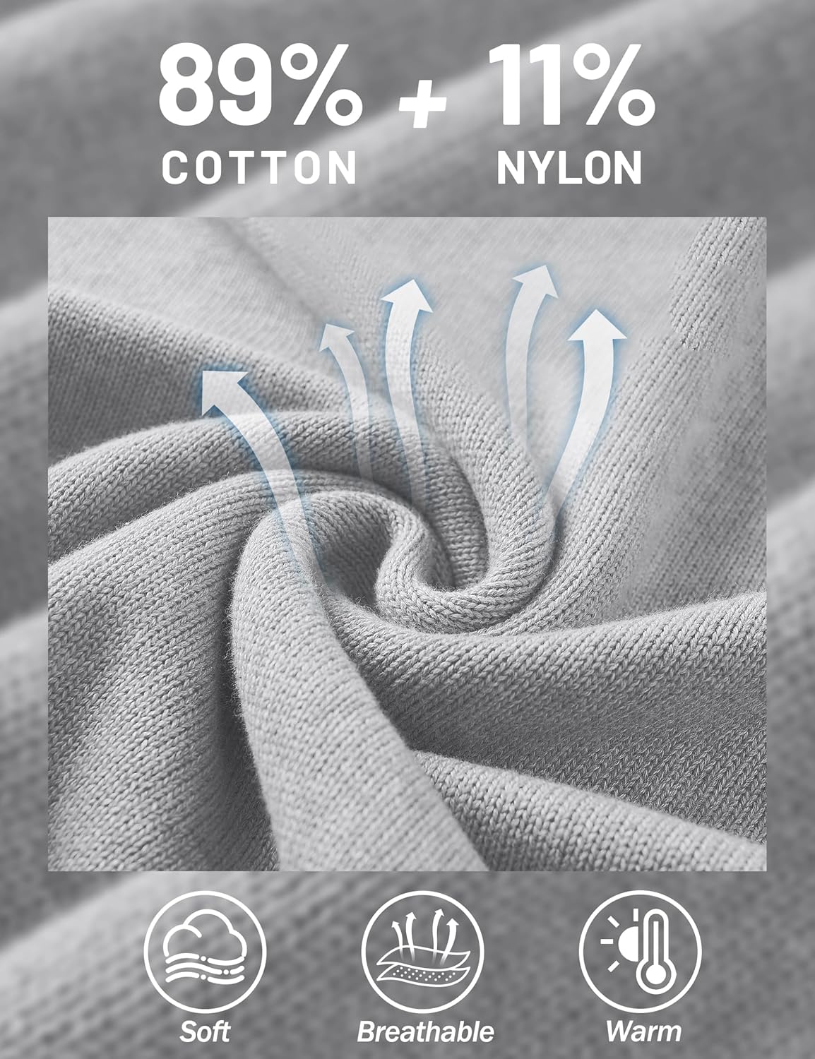 MAGCOMSEN Men's Quarter Zip Pullover Lightweight Mock Neck Polo Sweater Long Sleeve Warm Fall Winter Pullover Sweaters - Image 6