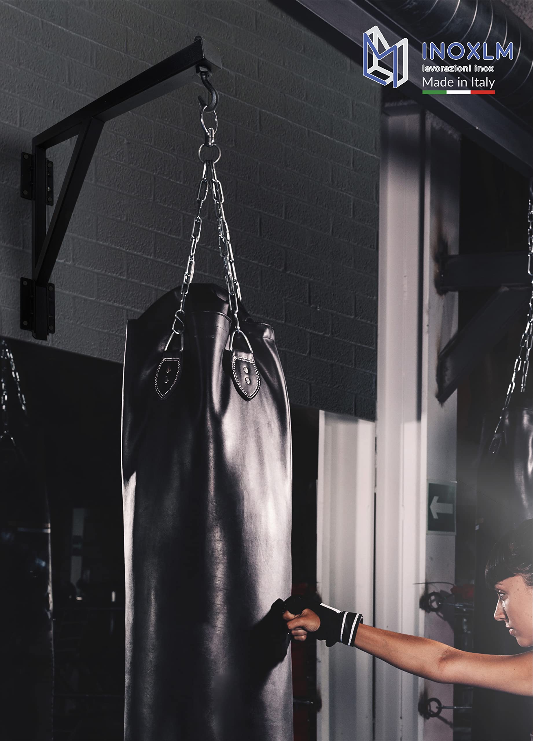 INOXLM lavorazioni inox Support mural pour sac de boxe | Support mural pour sac de boxe | Support pour sac de boxe