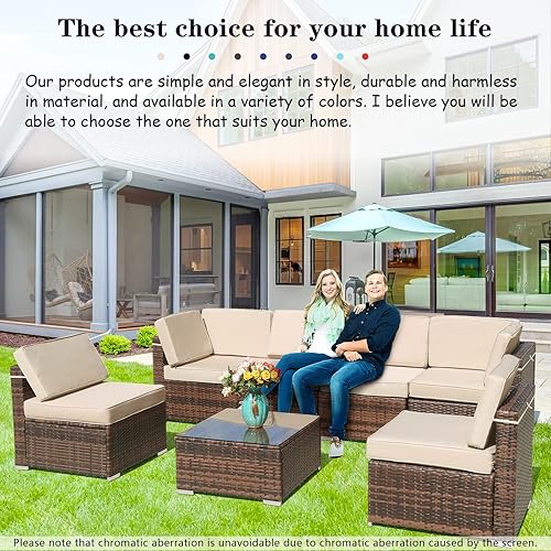 Miniatura 8 de 14 fundas de repuesto para cojines de patio al aire libre, fundas de cojín para exteriores, resistentes al agua, fundas de cojín para muebles de