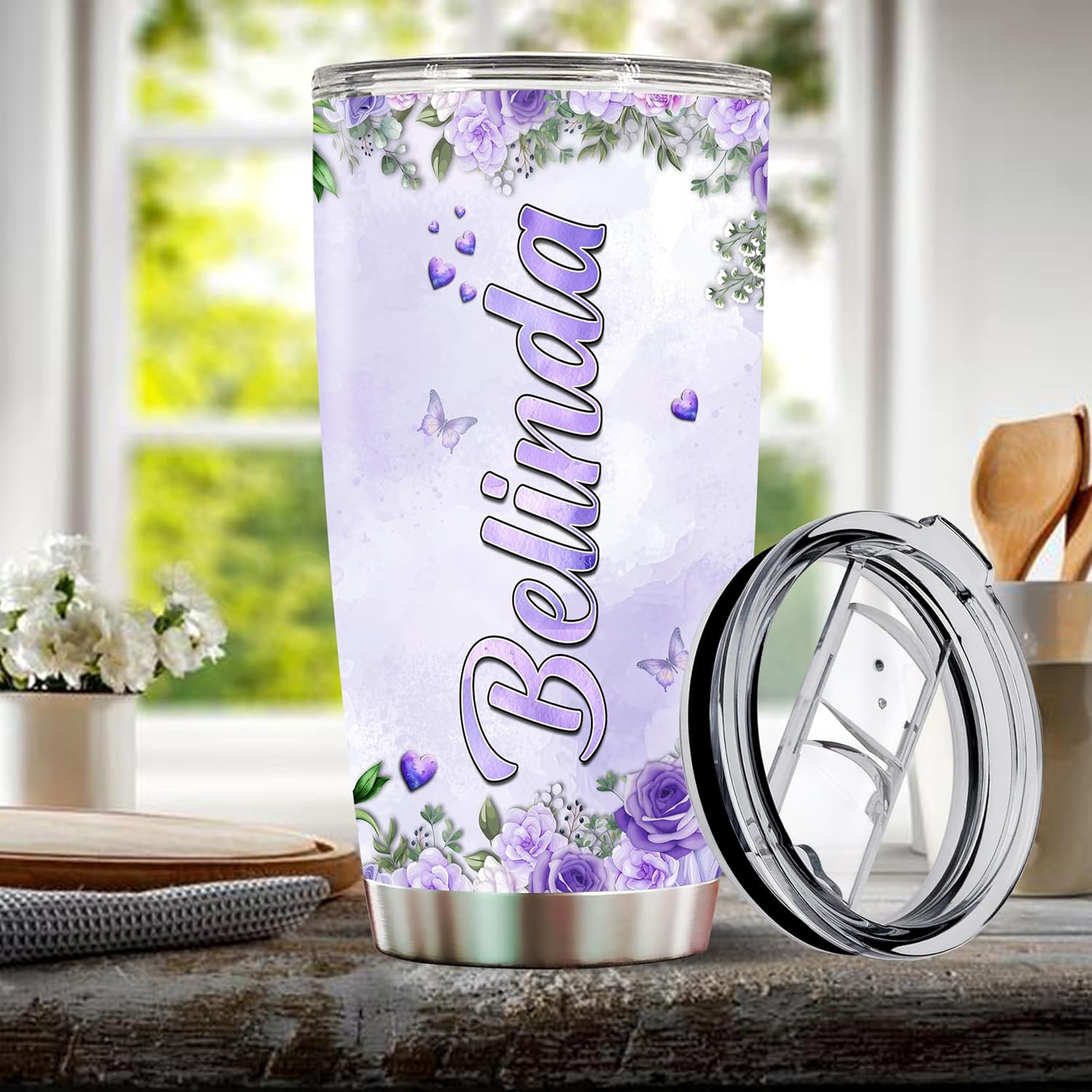 Personalized Lizard Tumbler Gifts for Women Girls 20oz Insulated Stainless Steel Travel Mug Water Bottle With Lid Custom Name Coffee Cup Gift for Sister Daughter - Image 5