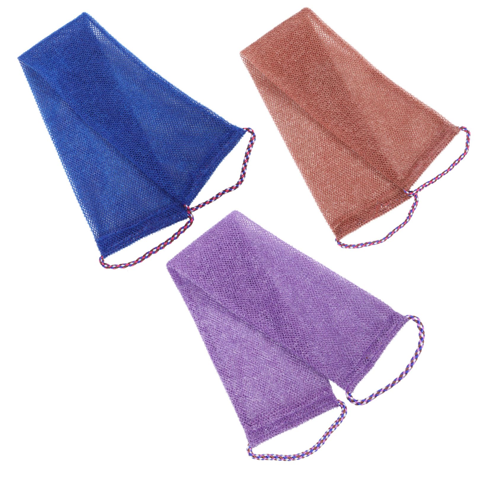 TOVINANNA 3Pcs Bath Scrubber Sponge Exfoliating Body Cloth for Gentle Back Cleansing Safe Material for Men Women for Skin Care and Oil Clog Prevention