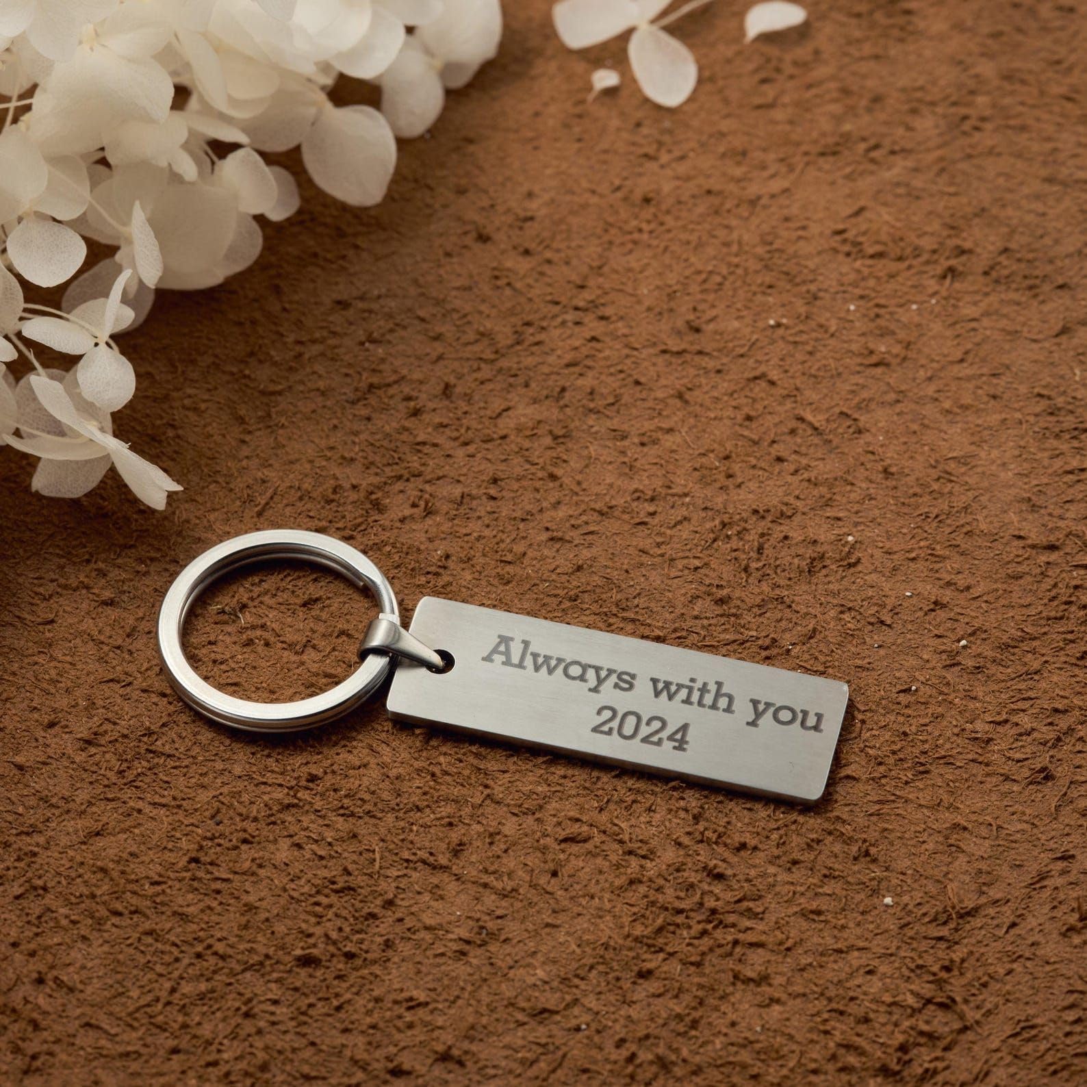 Marcador real llavero hombre llavero de acero inoxidable personalizado con huella del pulgar Drive Safe I amor You personalizado recuerdo hecho a mano aniversario