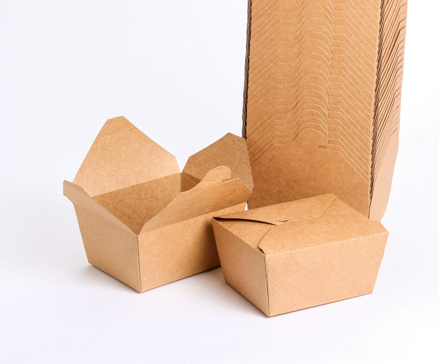 Take Out Food Containers Microwaveable Kraft Brown Take Out Boxes 27 Oz (50 Pack