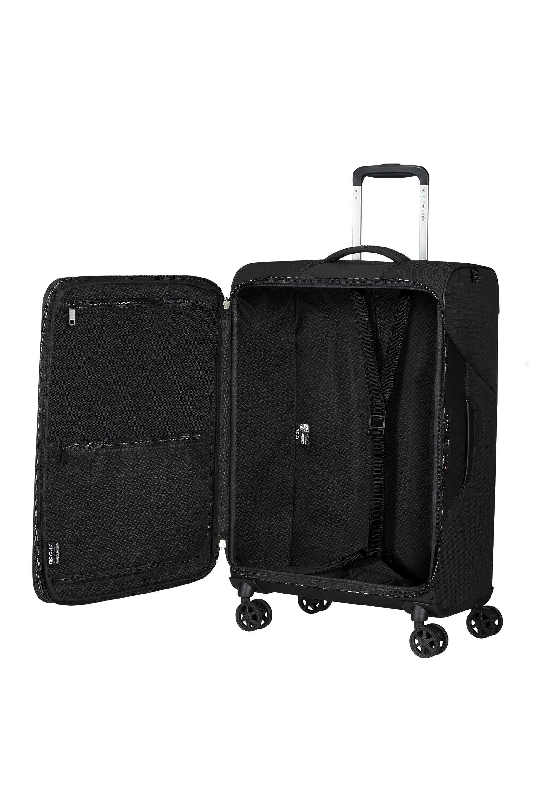Samsonite Litebeam - Spinner M, rozszerzalna walizka, 66 cm, 67/73 L, czarny (czarny)