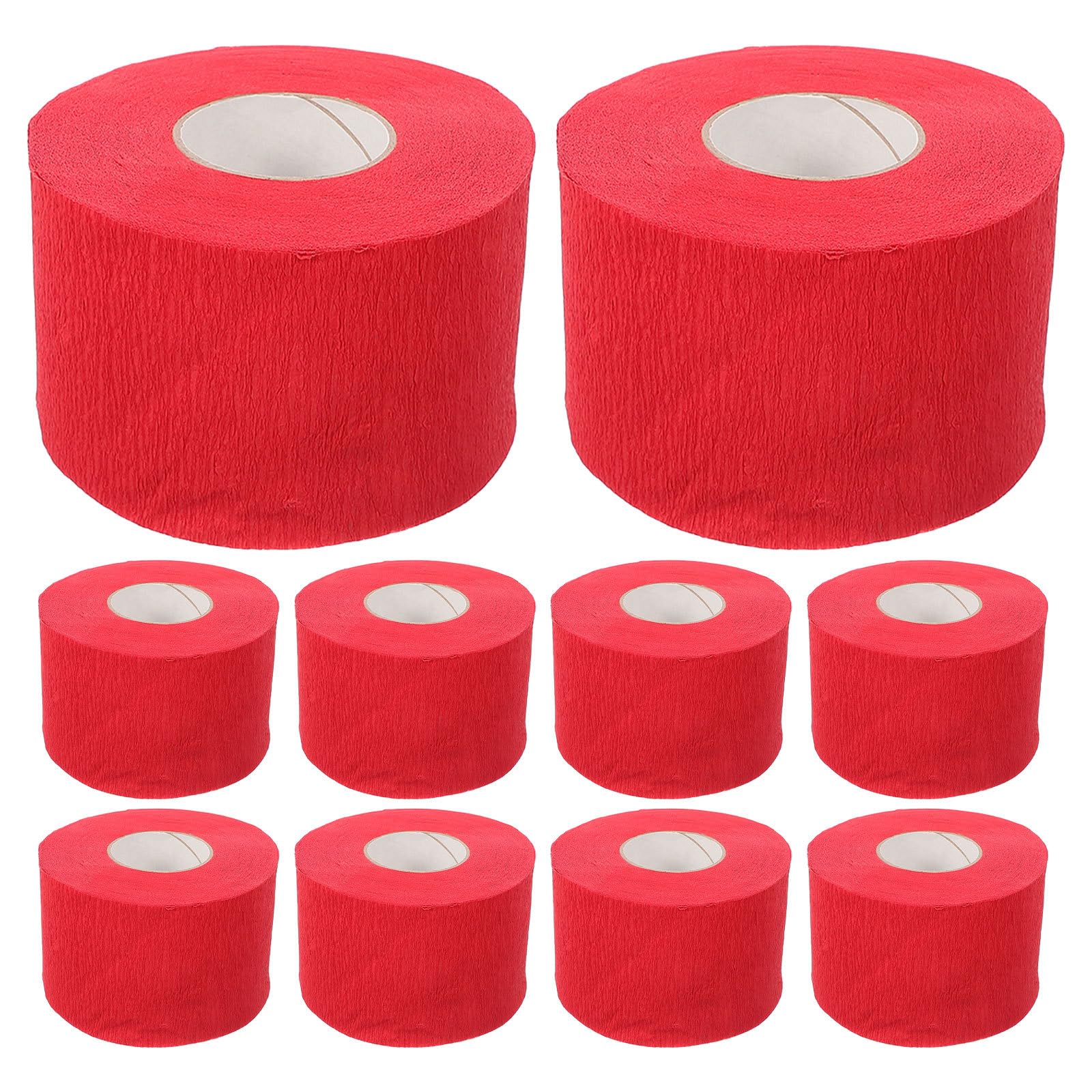 HEALLILY de Papel Cuello Color Rojo 10 Tiras Desechables Protectores de Cuello para de Pelo, Material Papel para Peluquería Profesional para Uso en Peluquerías y