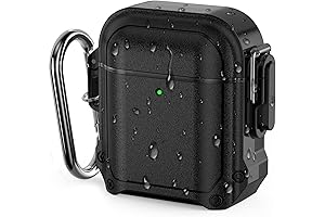 Waterproof Airpods Case Cover 2&1 with Lock, Military Rugged Hard Shell Protective...