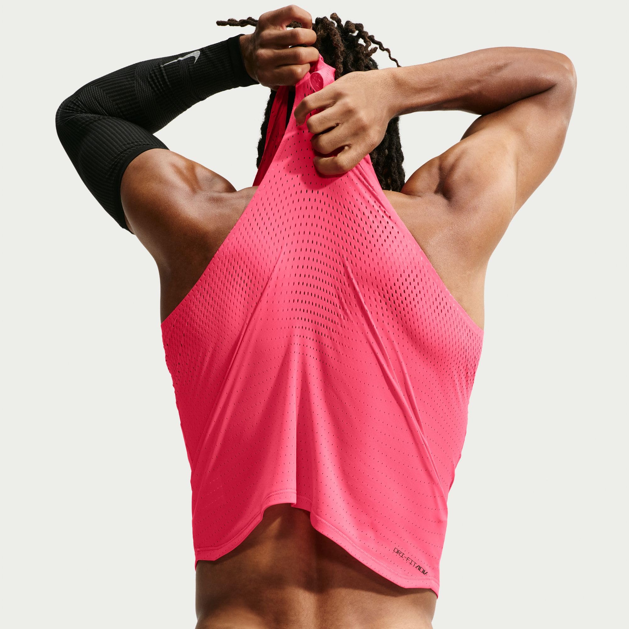 Nike Aeroswift Dri-Fit ADV-Lauf-Singlet Für Herren, Fusion Red/Black, FN4231-606, L