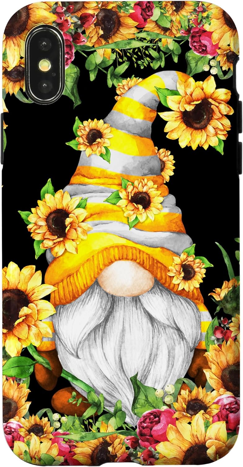 Cute Spring Gnomes For Women And Summer Aesthetic Sunflower Case for iPhone 15