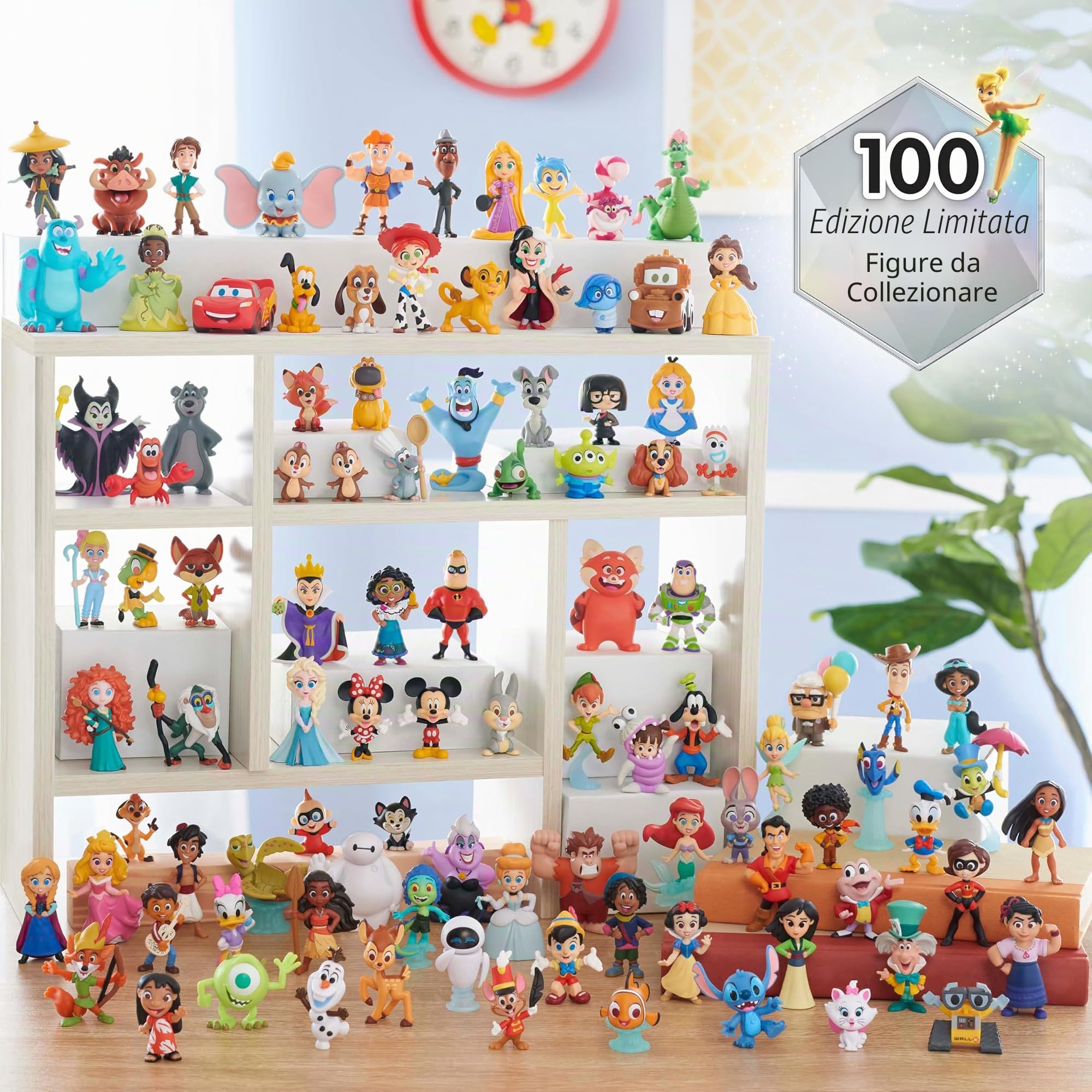 Disney 100 - Confezione Magical Moments, giocattolo da collezione con personaggi Disney, include 8 figure diverse, licenza ufficiale al 100%, 12 da collezionare, 3 anni, famosa (DED16C00)