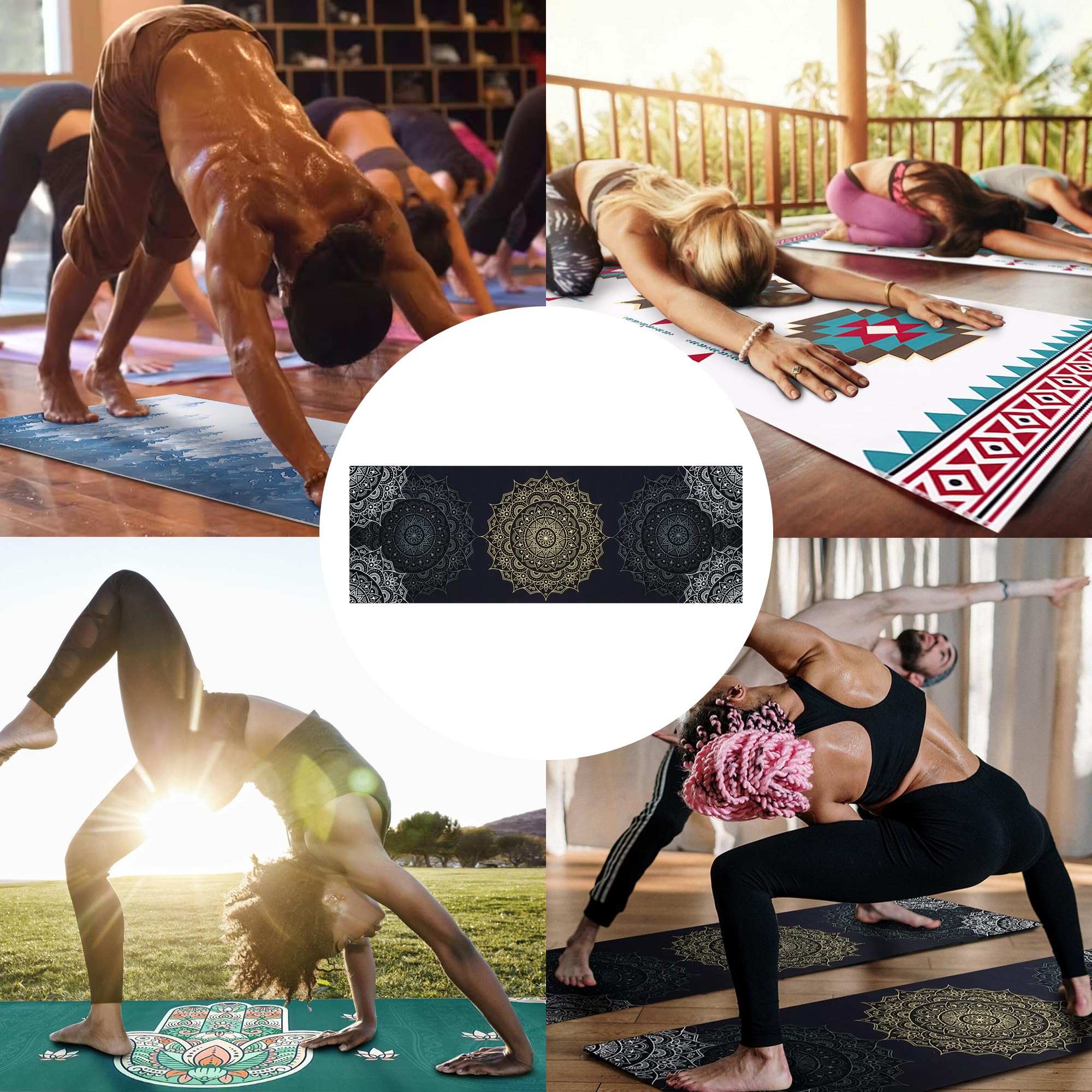 Yoga World Yoga Towel Thick, Soft, Sweat Absorbent, Nonslip