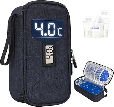YOUSHARES Pochette Isotherme avec Afficheur de Température & Poches de Gel