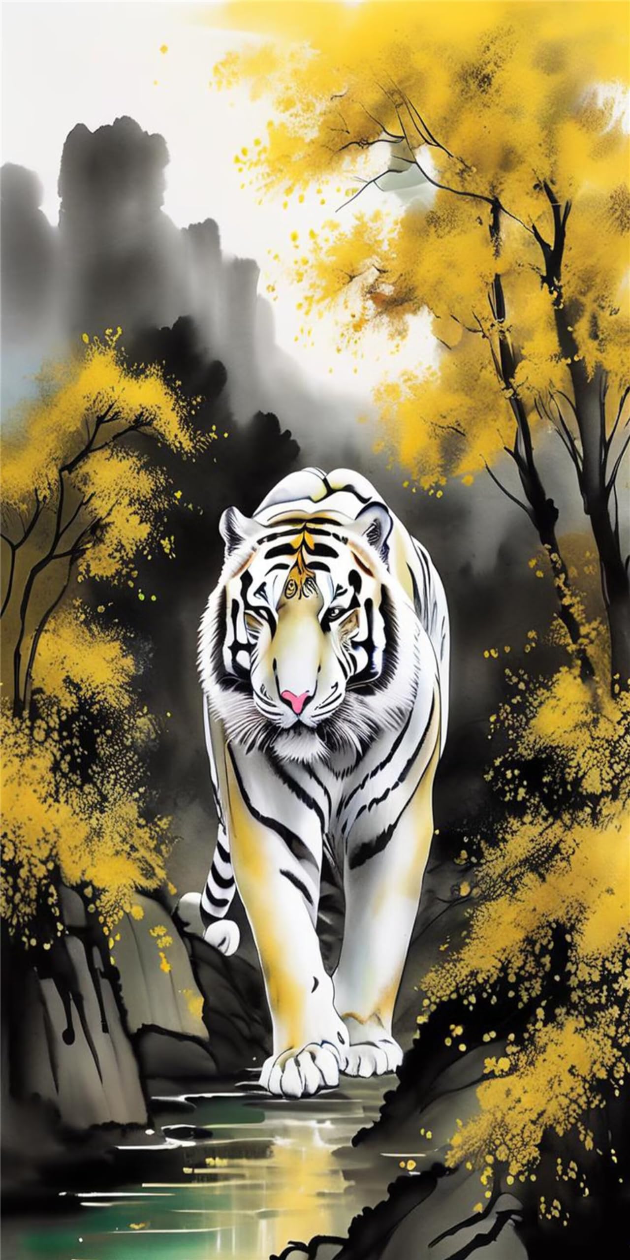 Kit broderie diamant tigre de la forêt 100x50cm, l'idée cadeau idéale pour loisir créatif adulte